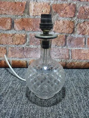 Buy Vintage Cut Glass Decanter Lamp • 14£