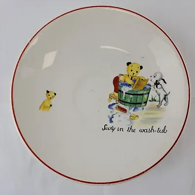 Buy Vintage Sooty  In The Wash-tub  Saucer By Keele Street Pottery (14.5cm) • 7.99£