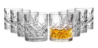 Buy  Set Of 8 Whiskey Glasses, 10.6 Oz: Elegant Glassware For Refined Tastes!  • 33.18£
