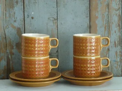 Buy Hornsea Saffron Tea Cups & Saucers X 4 • 20£