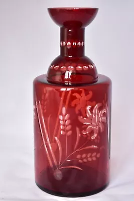 Buy Vintage Cranberry Glass Decanter No Stopper • 32£