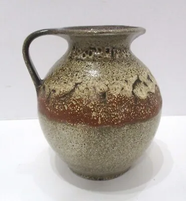 Buy Mid Century West Germany Brown Speckled Stoneware Pottery Pitcher Jug 603-15 • 23.98£