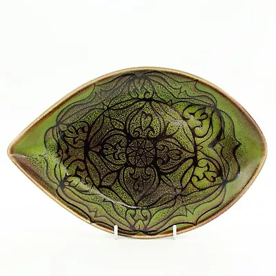Buy Poole Pottery Aegen Leaf Dish Plate Green, England 1970s • 35£