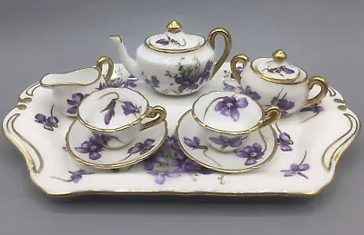 Buy Hammersley Bone China 'Victorian Violets' Miniature Tea Set • 150£