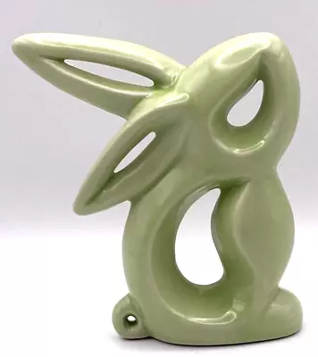Buy MCM  Stylized Ceramic -- 4.5  Celedon Bunny Figurine • 19.25£