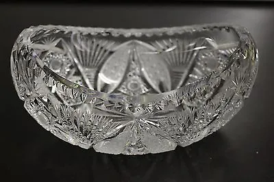 Buy Vintage Clear Crystal Cut Glass Basket Dish Bowl Beautiful #132 • 96.05£