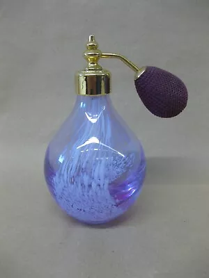 Buy Vintage Glass Perfume Bottle Atomiser ~ Mauve / Lilac Swirl ~ Caithness ? • 10.99£