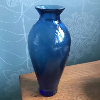 Buy Beautiful Cobalt Blue Glass Vase 9ins Tall • 3.99£