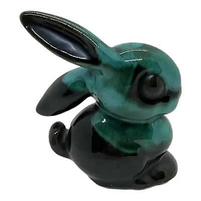 Buy Vintage Canuck Pottery Rabbit Green Drip Glaze Montreal Canada • 14.40£