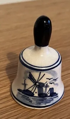 Buy Vintage Miniature 3 “ Delftware Blue White Hand Painted Ceramic Bell • 7.50£
