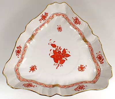 Buy MINT Vtg Herend Hungray Chinese Bouquet Rust Triangle 10  Vegetable Serving Dish • 75.87£