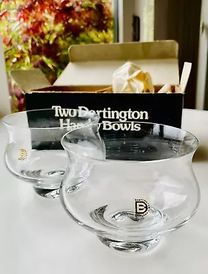 Buy 2 Dartington Glass Small Handy Bowls 1974 Vintage Frank Thrower FT 166, Boxed • 24.99£