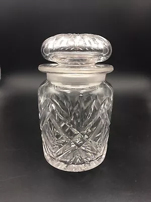 Buy Vintage Scottish Edinburgh Cut Glass Crystal Jar With Lid Storage Container • 25.50£