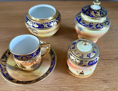 Buy 3 Good Finely Gilded Vintage Noritake Desert Scene Pieces Plus 1 By Camel China • 1.20£
