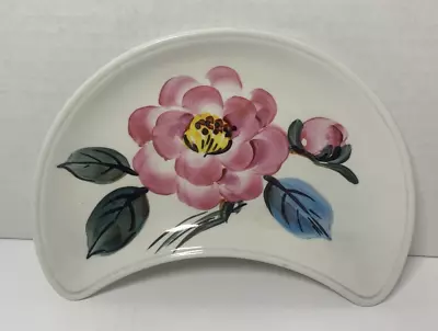 Buy Edward Radford Pottery Floral Kidney Dish Trinket Dish Hand Painted • 9.99£