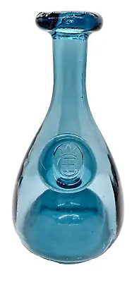 Buy Holmegaard Elsimore Danish BLUE GLASS Wine CARAFE Bottle CE Crown Inward Kick Up • 25.51£