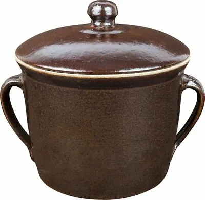 Buy 1.8L Stoneware Crock Pot With Lid Food Storage Preserves • 30.99£
