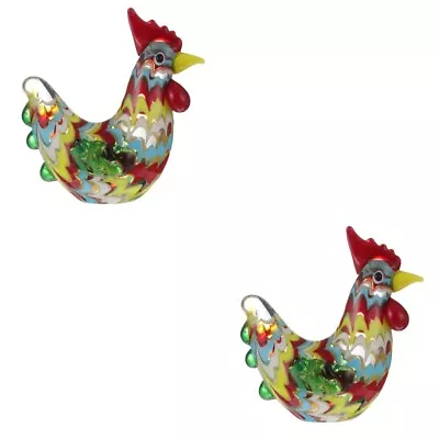 Buy  Greek Busts Stained Glass Rooster Ornament Decoration Statue • 14.37£