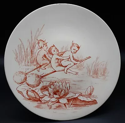 Buy Staffordshire Allegorical Cake Plate Stand - Brownfield - Mischief In The Air • 99.95£