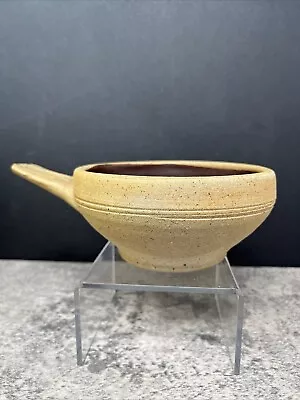 Buy Leach Pottery St Ives Soup Bowl With Handle Tenmoku Glaze Unglazed Exterior #422 • 45£