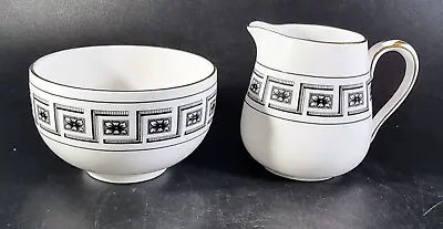 Buy Vintage Pattern Fine Bone China Sugar Bowl& Creamer Milk Jug Crown Staffordshire • 9.95£