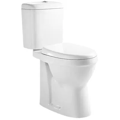 Buy Bathroom Toilet Close Coupled Comfort Height Pan Cistern Soft Close Seat WC • 149.99£