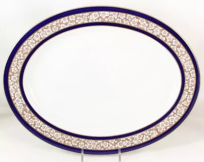 Buy Fine Antique 12  Platter Royal Worcester Vitreous W2296 Cobalt Blue Gold Flowers • 37.46£
