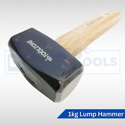 Buy Lump Hammer Heavy Duty 1kg Hickory Wood Hand Tool Masons Club Mallet • 7.99£