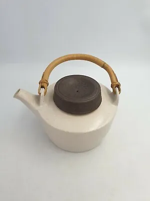Buy Purbeck Art Studio Pottery Twin Tone Teapot Japanese Style Bamboo Cane Handle  • 31.99£