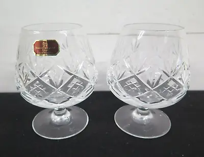 Buy Doulton International Crystal Pair Of Brandy Drinking Glasses 12 X 8 Cm France • 14.99£