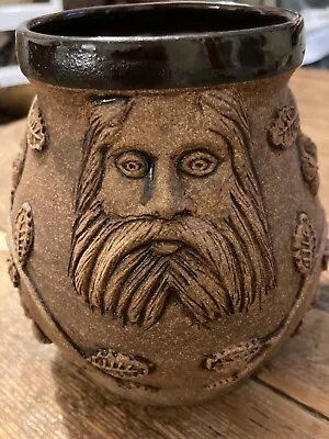 Buy  stunning Beardman/greenman Stoneware Beer Mug With Traditional Decoration • 10£