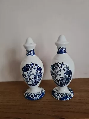 Buy Blue Willow Salt And Pepper. Marked Fine Bone China  Made In England • 6£