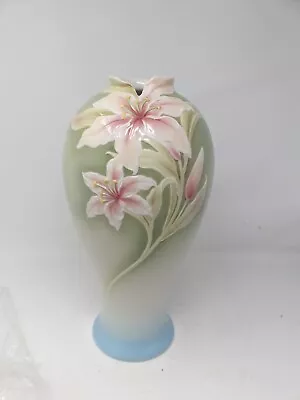 Buy New In Box- Franz Rose Moss Flower Vase - XP1820 • 119.99£