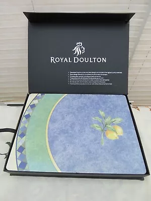 Buy Vintage Royal Doulton Dinner Ware Placemats Coasters Boxed Set 8 Places Lemon • 15£