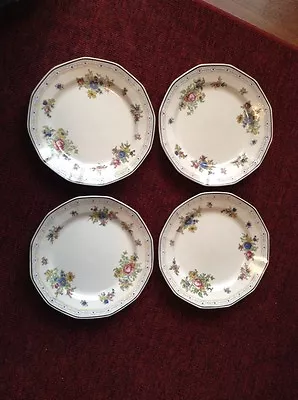 Buy 4 Antique Royal Doulton D4441 Floral 9 1/2  Dinner Plates • 15.59£