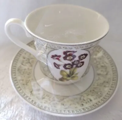 Buy Queens Fine Bone China Tea Coffe Cup And Saucer The Auricula Collection Vintage • 9.47£