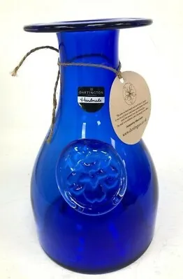 Buy Award Winning Dartington Cobalt Flower Bottle Glass Vase • 39£