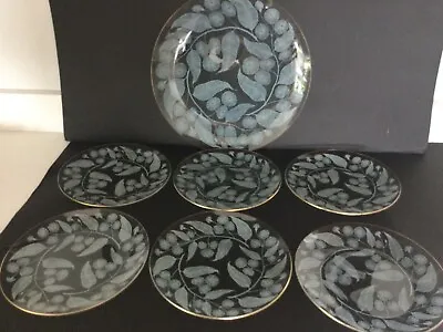 Buy Chance Glass Calypto Pattern Vintage Plate Bundle 6 X Tea Plates 1 X Large Plate • 19.99£