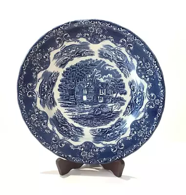Buy Vintage Blue & White W. H. Grindley & Co English Country Inns China Dinner Plate • 15£