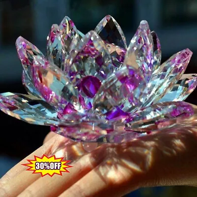 Buy Crystal Flower Ornament Large Crystal Craft Home Decor E4G6 1 Pcs M6E4 • 6.31£