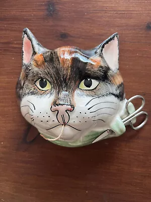 Buy Vintage Babbacombe Pottery Tortoiseshell  Cat String Holder (1) • 9.99£