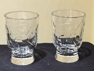 Buy Pair Of Royal Doulton Crystal “LUNAR” Heavy Whiskey Glasses Tumblers  • 24.99£