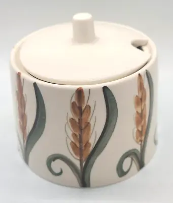 Buy Vintage Jersey Pottery 1960 Conserve Pot Handpainted Wheat Design • 6.99£