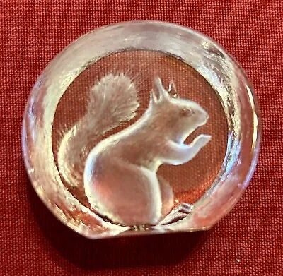 Buy Small Mats Jonasson Lead Crystal Glass Squirrel Paperweight Signed • 9.99£