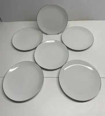 Buy Thomas Medallion Thin Platinum Porcelain Side Plates Set Of 6 ( G80), Vintage • 18.99£
