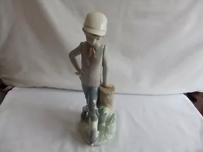 Buy NAO Lladro Figurine Quiet Contemplation Boy With Dog   22 X 11 Cm • 22£