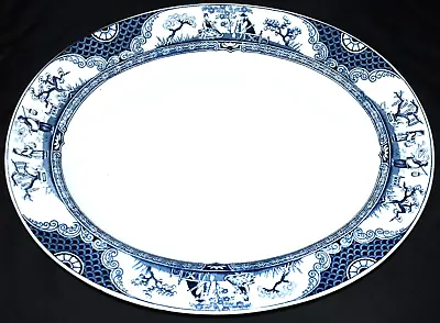 Buy 1915 Adderley Nankin Blue Oval Serving Platter 15 3/4  • 37.85£