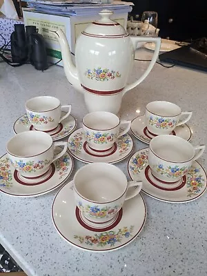 Buy Vintage 1950 British Anchor Coffee Set 6 X Coffee Cups And Jug • 0.99£