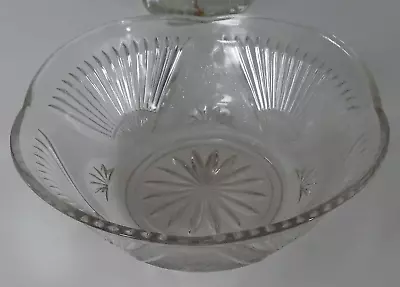 Buy Vintage Heavy Cut Glass  Fruit  Trifle Serving Bowl • 12£