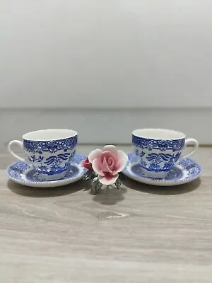 Buy English Ironstone Tableware- Old Willow Pattern -6 Tea Cup & SaucerEnglish. • 10£